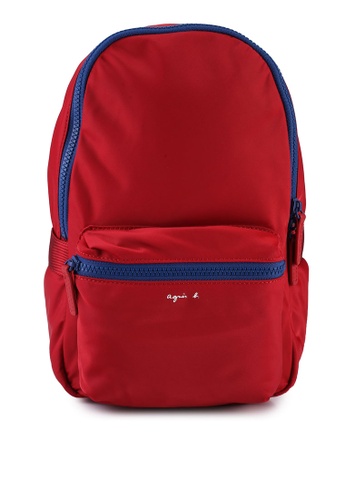agnès b. red Fabric Belt Bag B7E61ACC106423GS_1