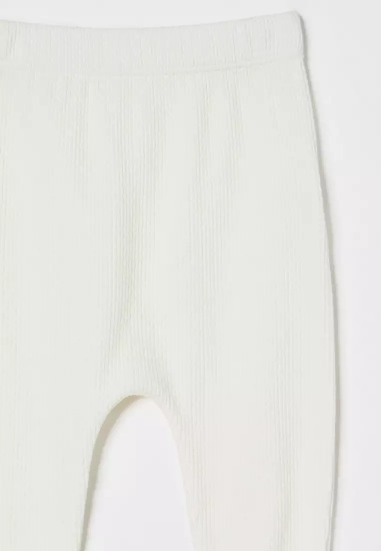 Organic Pointelle Footed Leggings