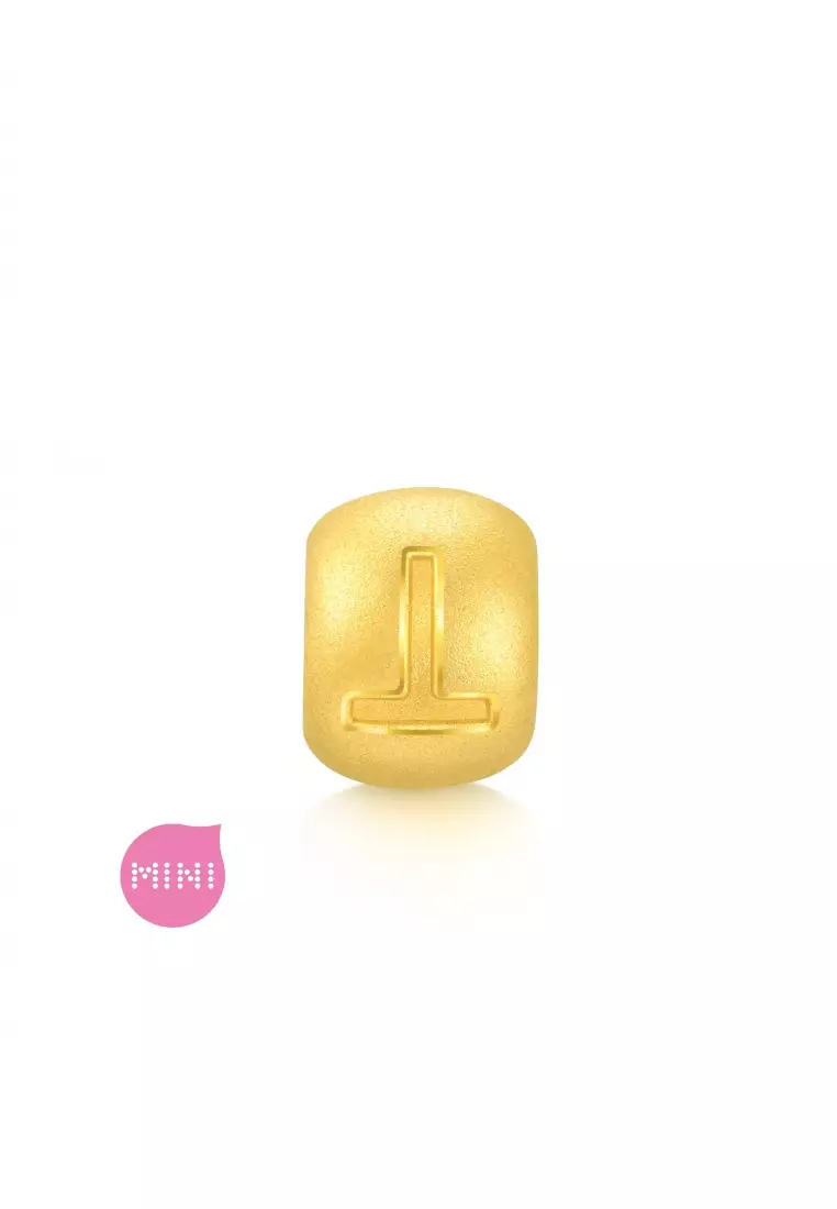 Charme 999 24K Gold Letter T Alphabet Charm 92914C (Bracelet not included)