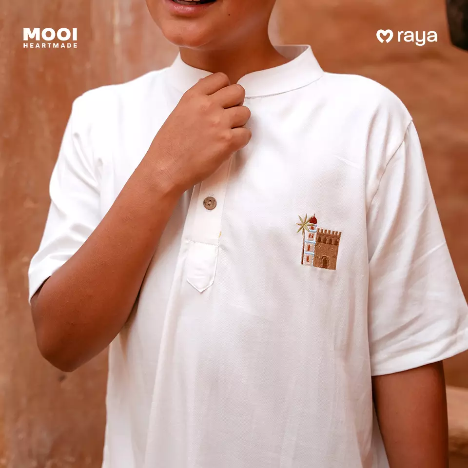 Mooi Adam Koko Set Setelan Koko Anak Raya Collection - Camel Brown