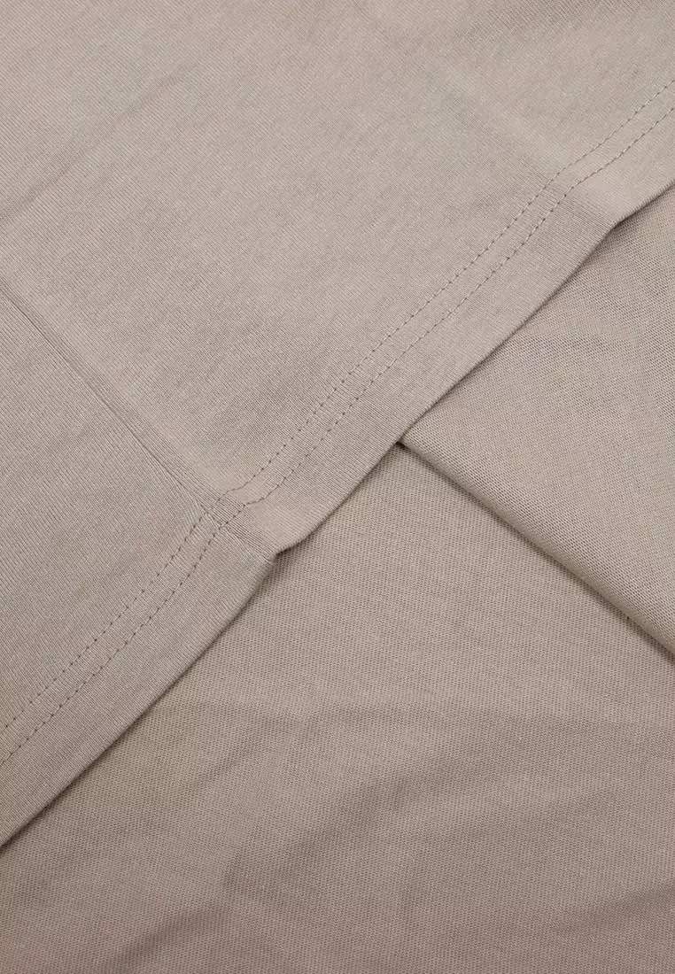 NE Wordmark 1920 Zoom Up Logo Beige Oversized Short Sleeve T-Shirt