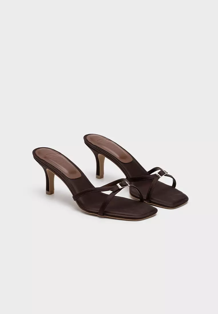 CLOUDFOAM SQUARE TOE STILETTO HEEL SLIDE