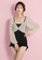 A-IN GIRLS black and beige (2PCS) Sweet Colorblock One Piece Swimsuit 3313FUS7BF87ECGS_3