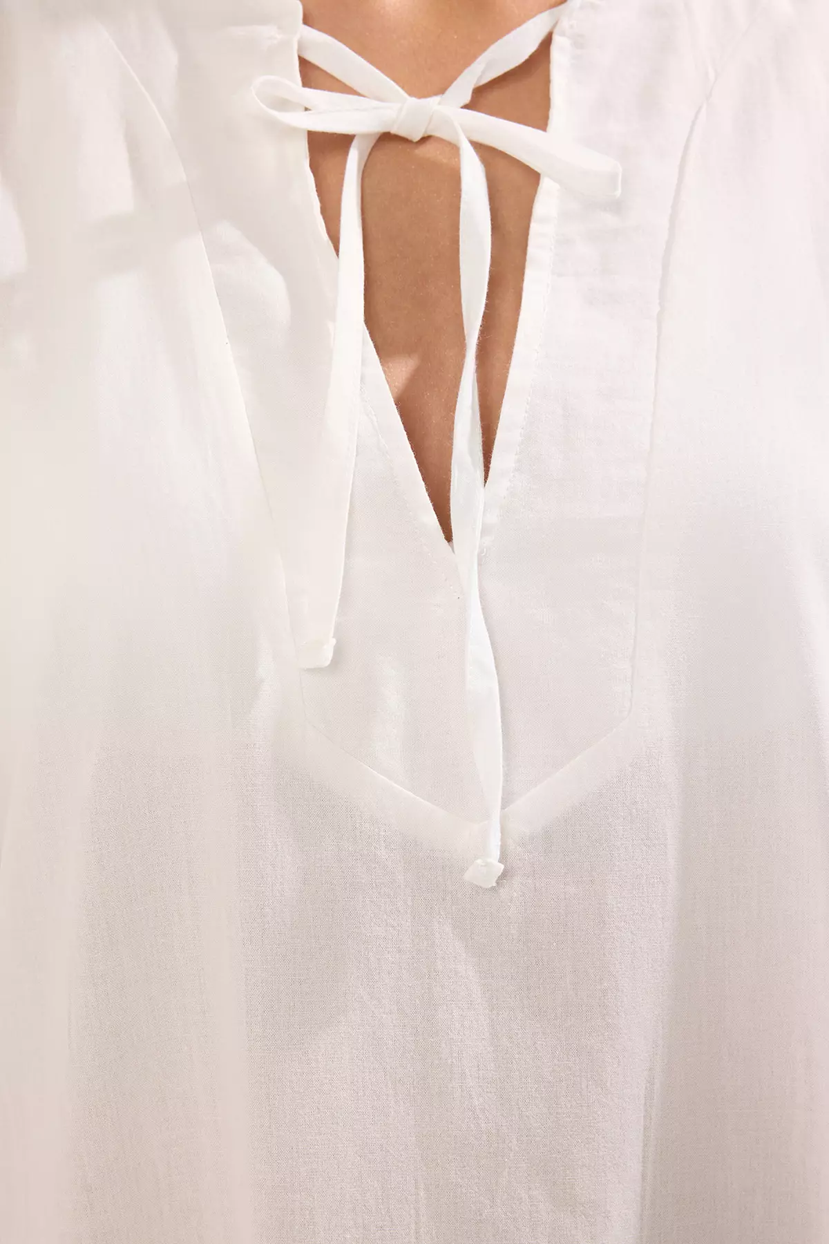 Ecru Maxi Bat Sleeve Beach Dress