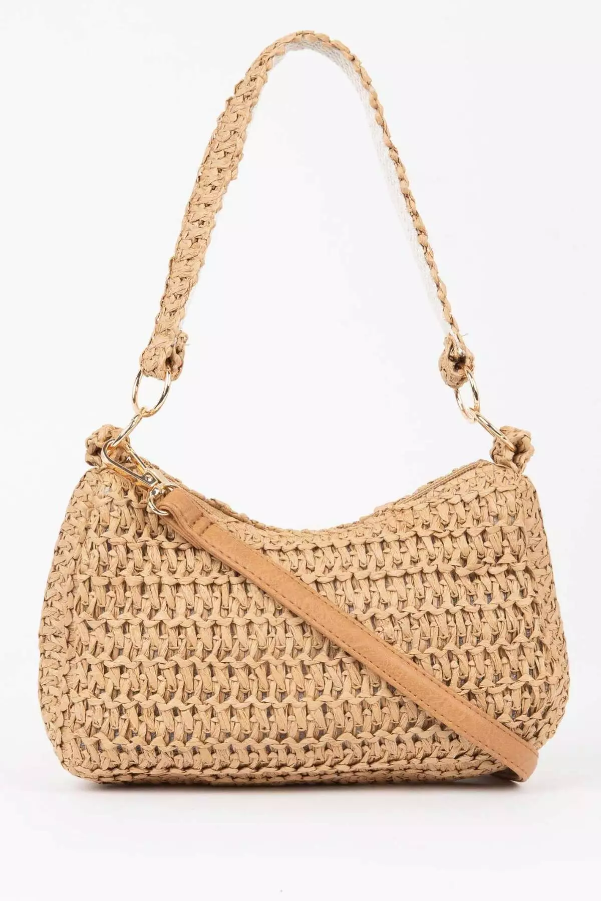 Women's Straw Handbag - B9034AXNS