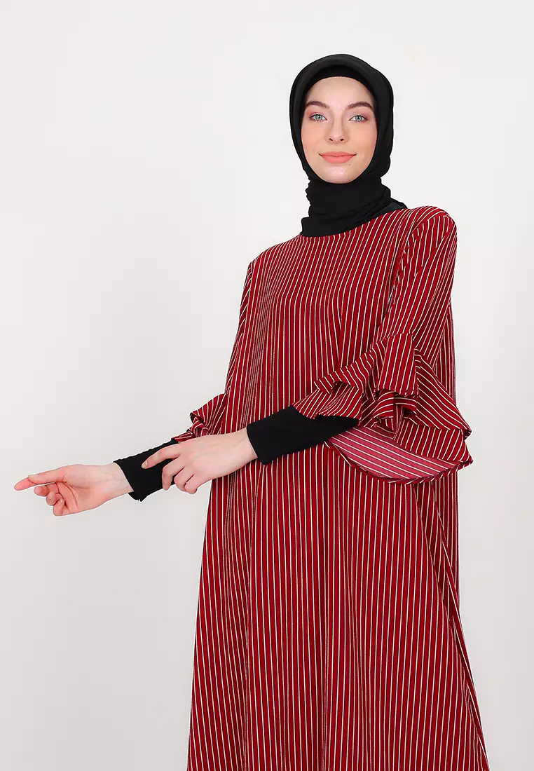 Astilbe Maroon Dress