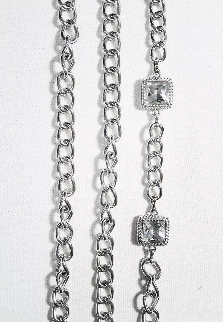 Chain belts silver sale