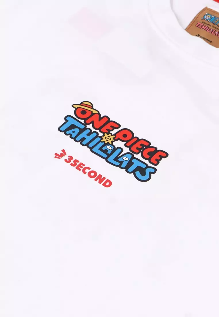 3Second x One Piece x Tahilalats Men's T-Shirt Short Sleeve Relaxed Fit Ben Luffy 540924