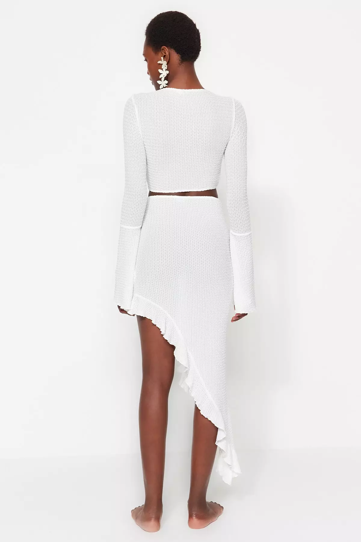Tied Blouse Skirt Set