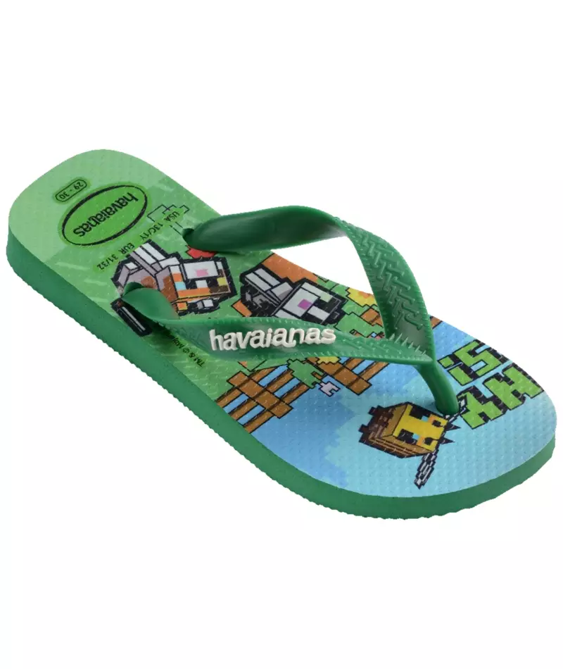 Havaianas 2703 Kids Minecraft Green - Sandal Anak