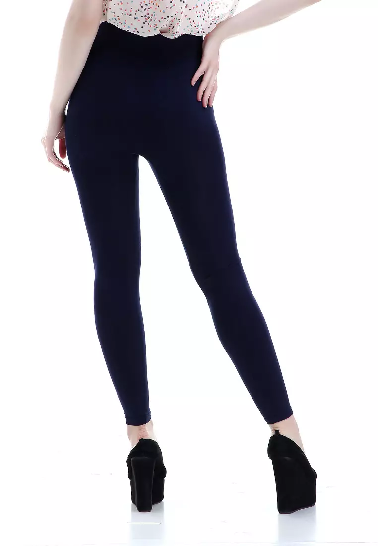 Willow Celana Legging Wanita Design Simple Woman Motif Solid - Navy