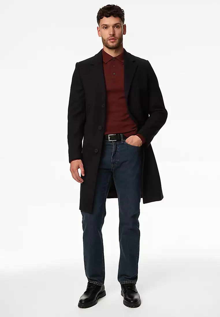 Cotton Rich Tipped Knitted Polo Shirt