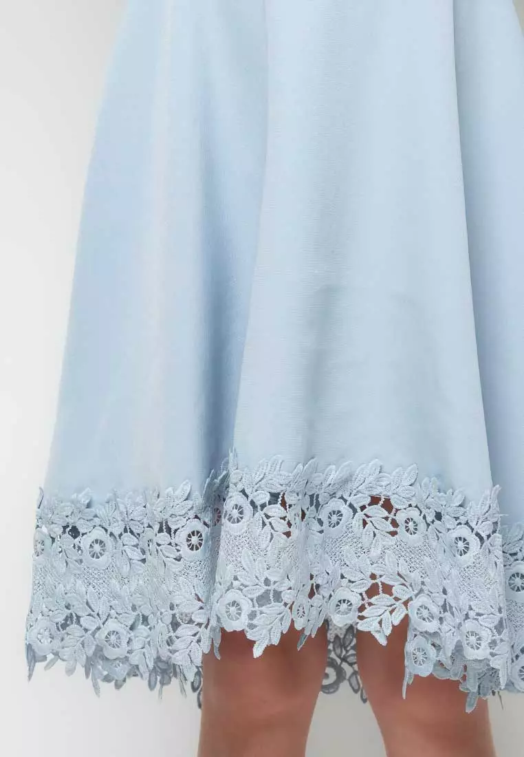 chinese dress ladies PAPER DOLLS london Blue Lace Dress main image 1