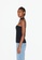Sisley black Single-shoulder cut-out t-shirt 25C37AA5A4FB68GS_5