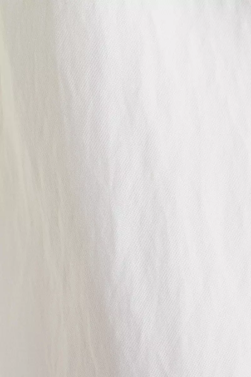 Square-neck twill dress