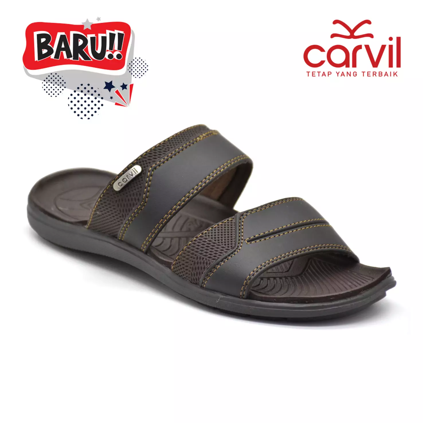 Carvil Sandal Pria Newcastle-02 M Dark Brown
