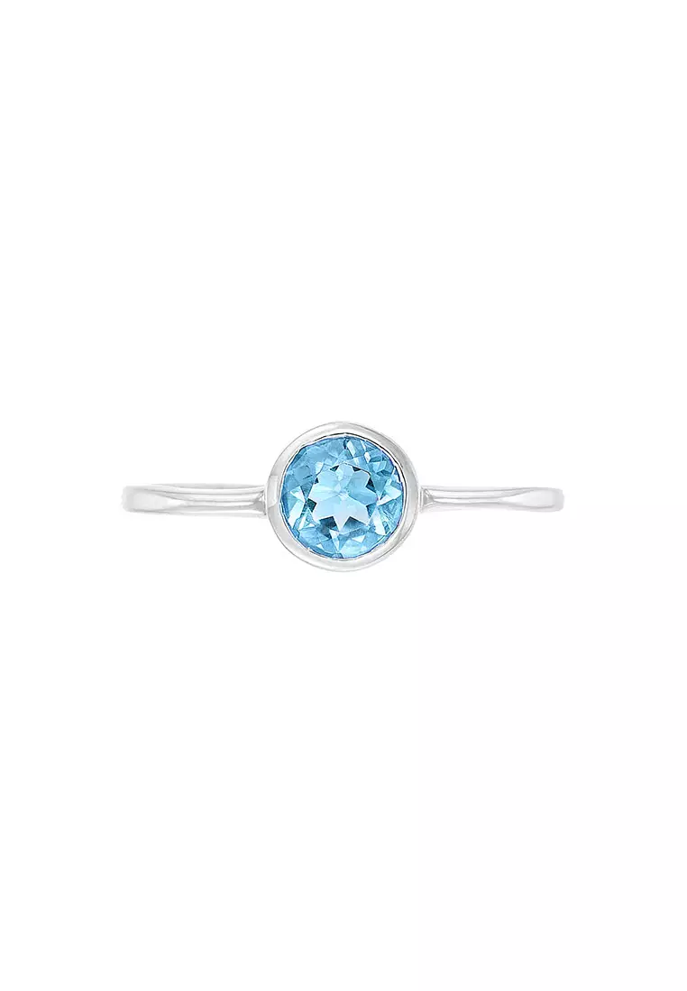 HABIB Blue Topaz Gemstone Ring in 375/9K White Gold A05830724-BTOPZ(WG)