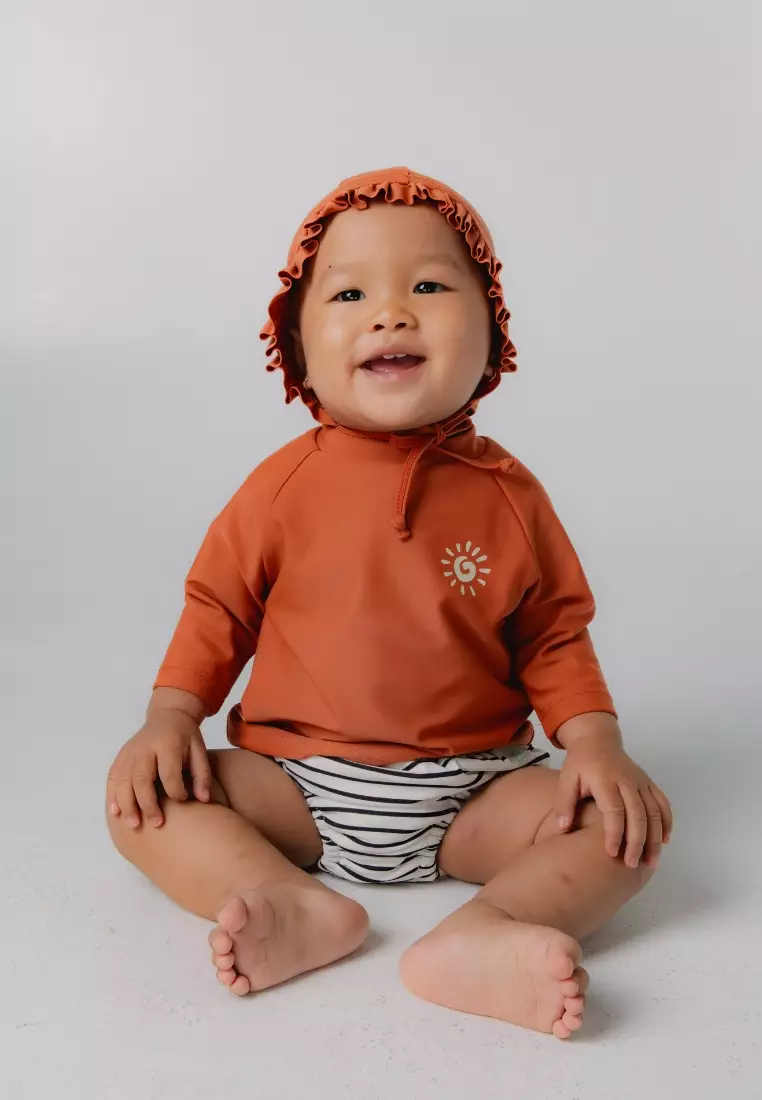 Soleil Baby Unisex Top & Swim Diapers - Autumnal Top