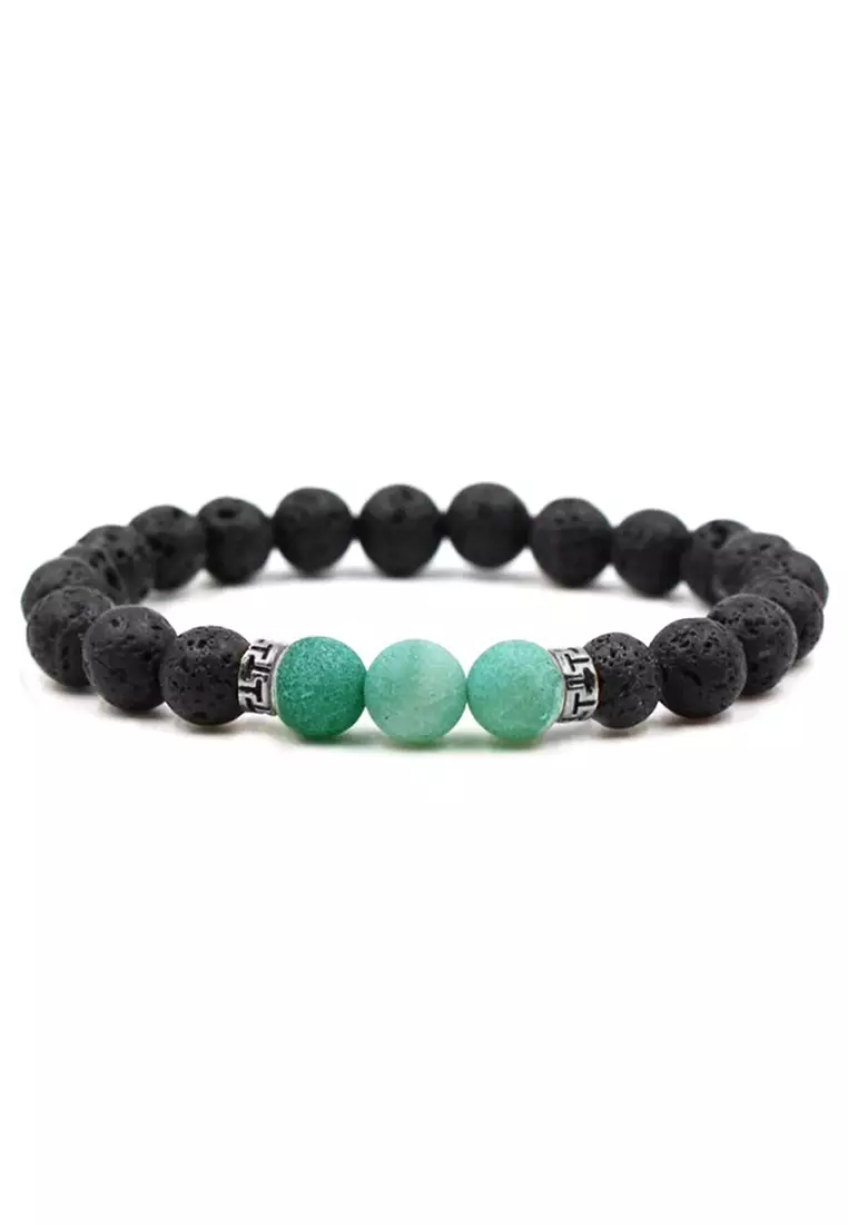 Lava stone and turquoise on sale bracelet