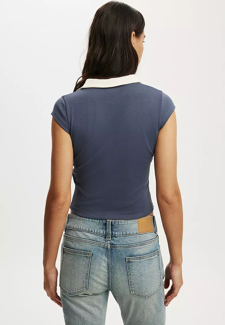 Alice Deep V Polo Top