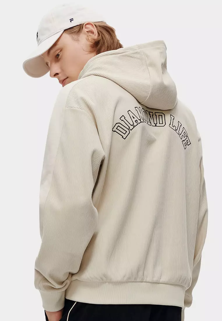 Fila uo exclusive logo hoodie best sale sweatshirt