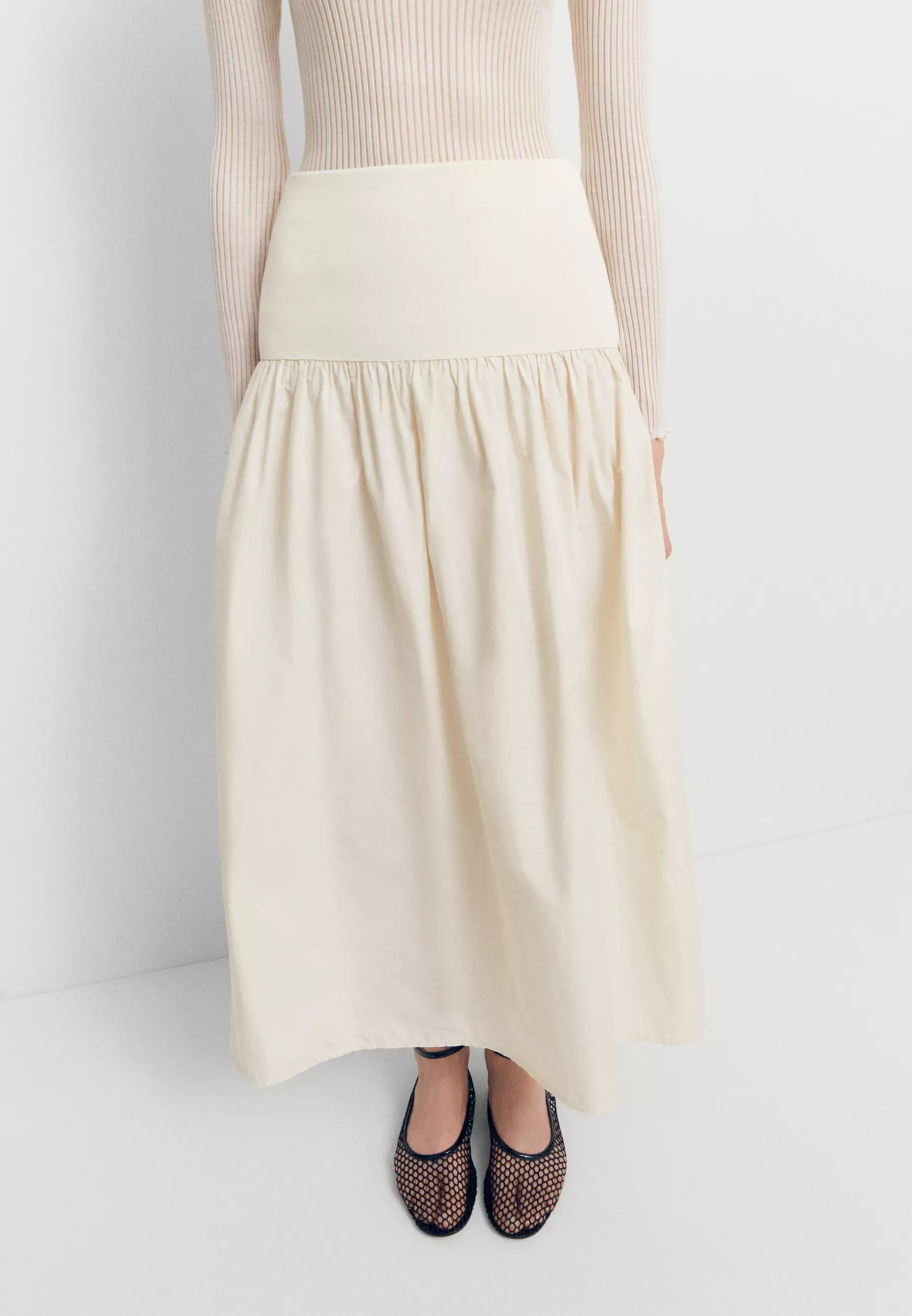 Elastic waist hotsell flare skirt