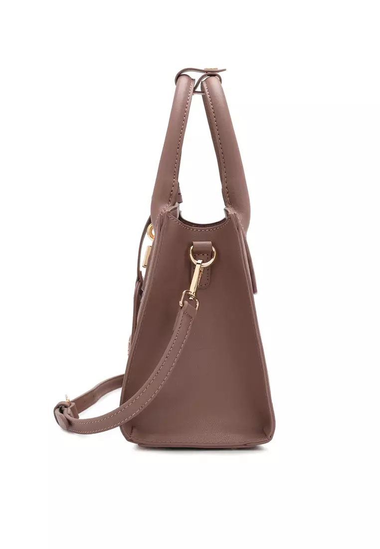 2-In-1 Top Handle Bag & Zipper Purse (二合一 手拿袋 & 錢包) - 紫色