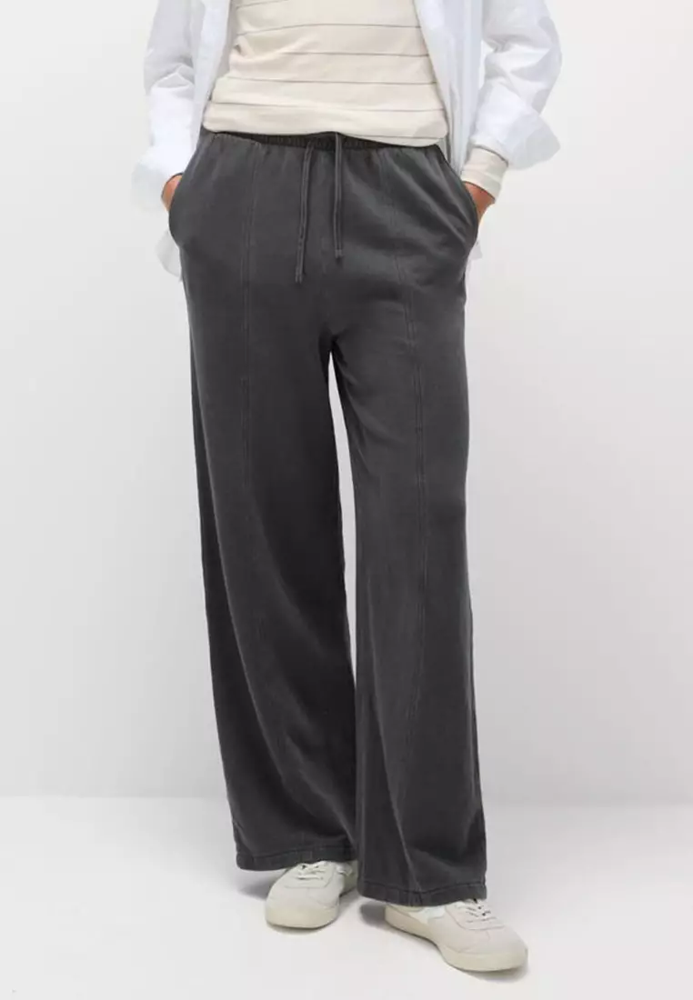Jual Marks Spencer Pure Cotton Wide Leg Joggers Original 2025