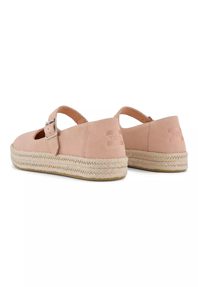 TOMS Women Carolina Mary Jane Caf Suede Espadrille