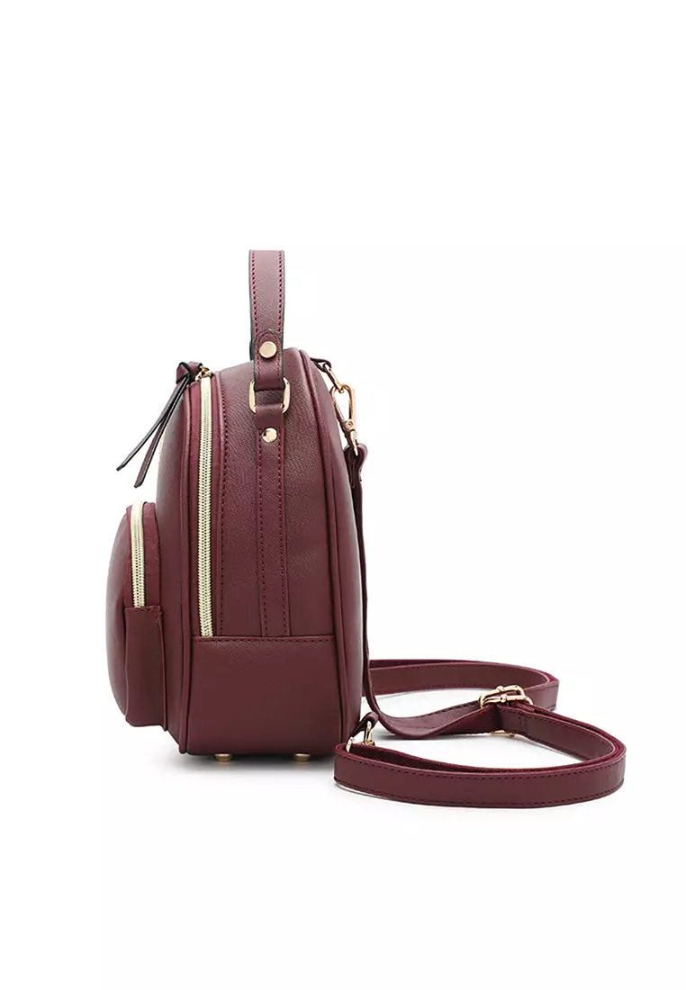 Women's Casual 2-Way Backpack - Red