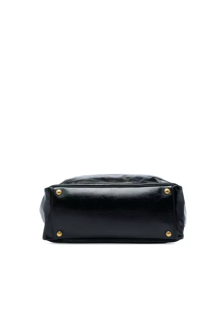 Pre-Loved Saint Laurent Large Textured Patent Y Mail Tote