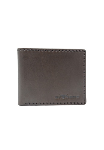 EXTREME brown Extreme Leather Bifold Wallet With Mid Flip (H 9 X 11 CM) 8F87FAC64EF57EGS_1