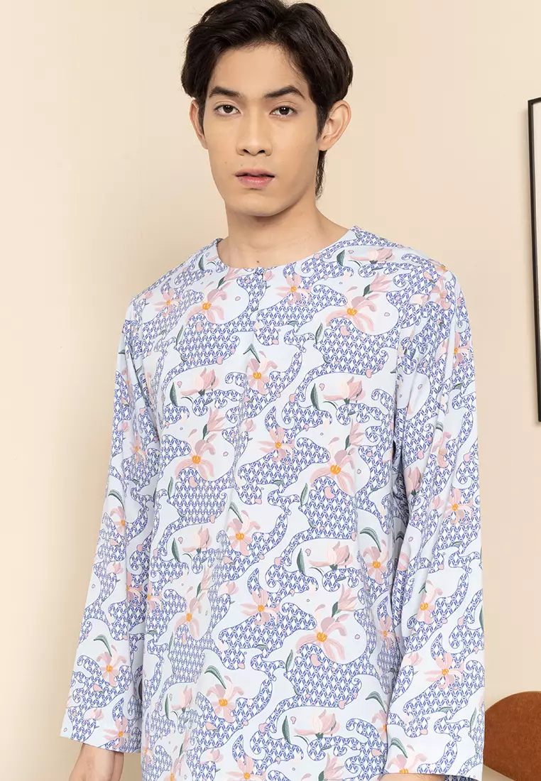 Baju Teluk Belanga Batik Print Top