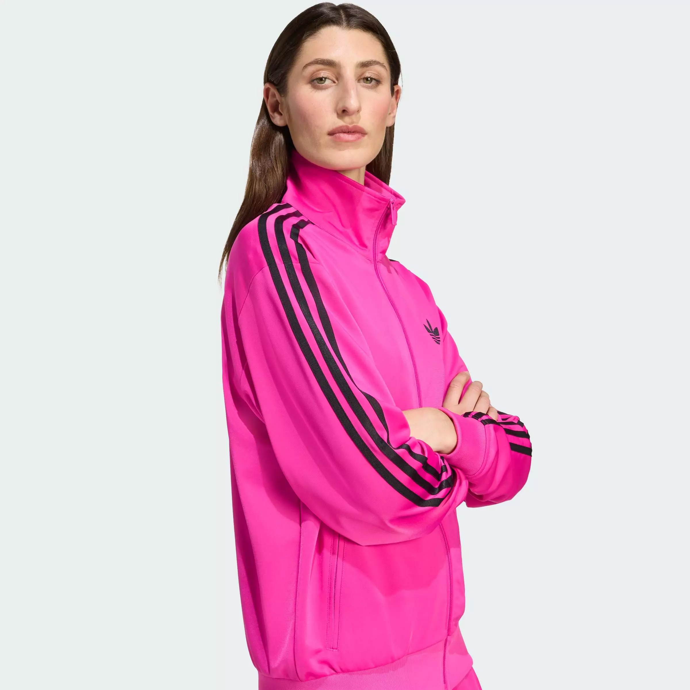 Lifestyle Adicolor Classic Firebird Loose Track Top Women Pink JX7866