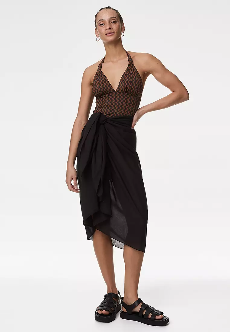 Tummy Control Printed Plunge Tankini Top