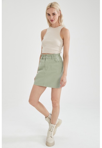 DeFacto green A-Line Mini Skirt 8F8E4AAB9236FDGS_1