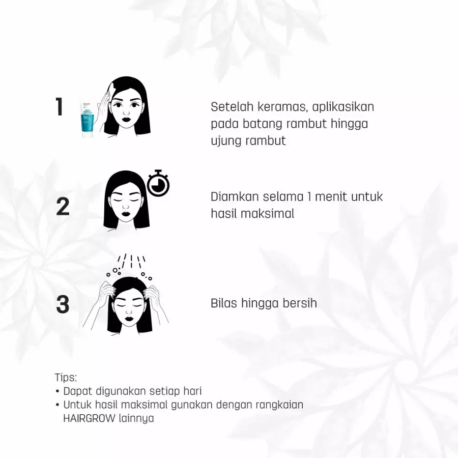 ERHAIR Hairgrow Hairfall Protection Moisturizer 200ml - Conditioner Rambut Rontok, Patah dan Kering | Anti Frizzy & Berkilau | Conditioner Anti Rontok | Biomimetic Keratin & Biotin