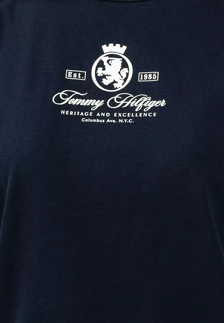 Varsity Crest Slim Short Sleeves Tee - Tommy Mainline
