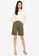 ck Calvin Klein green New Cotton Modern Stretch Twill Culotte Shorts 18915AADA1E407GS_4