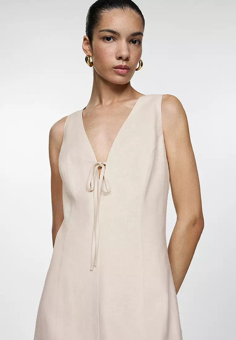 Linen dress short clearance