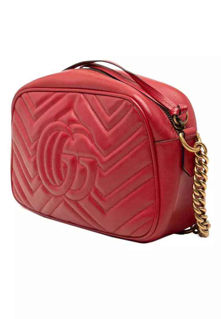 Pre-Loved Gucci Small Gg Marmont Matelasse Leather Crossbody