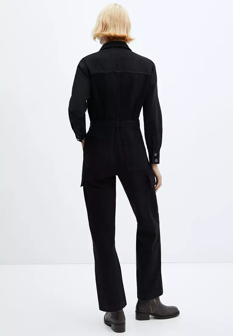 White on sale cargo jumpsuit