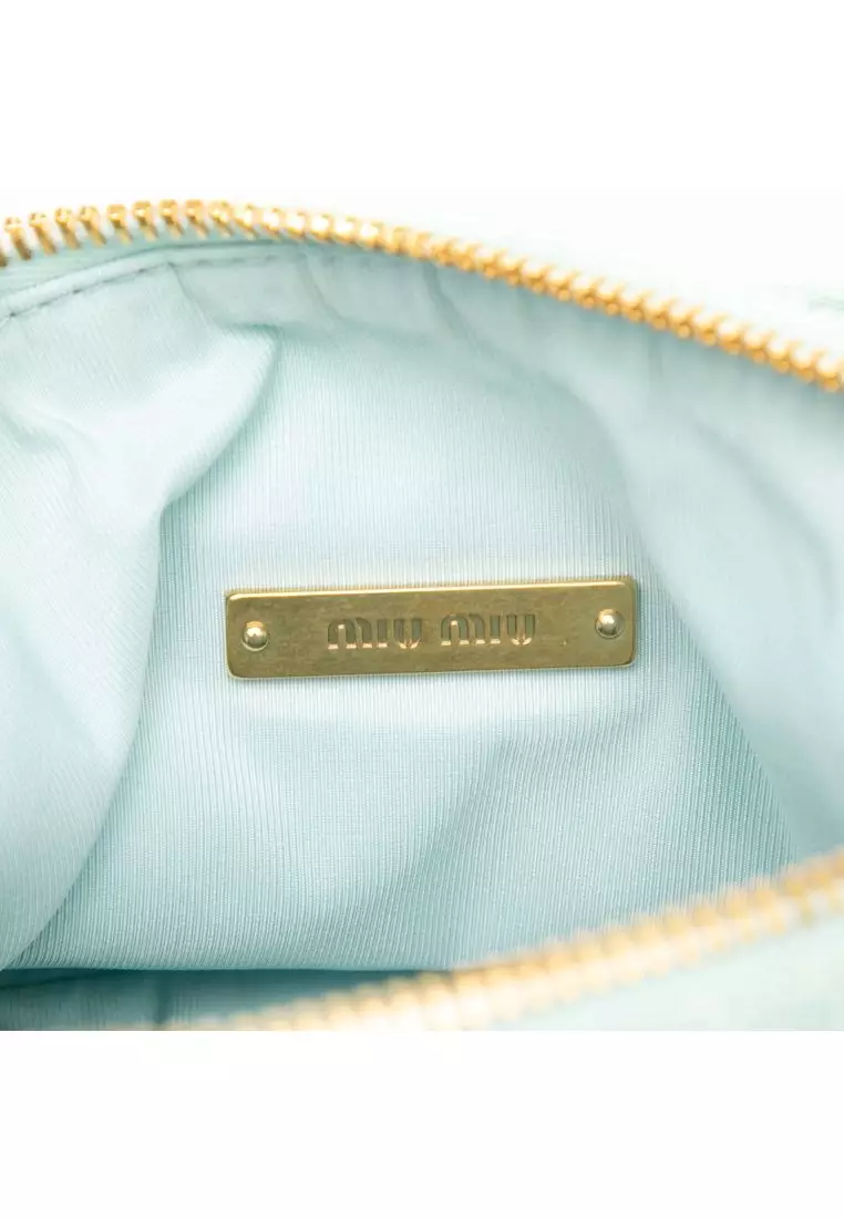 Pre-Loved Miu Miu Terry Cloth Logo Handbag