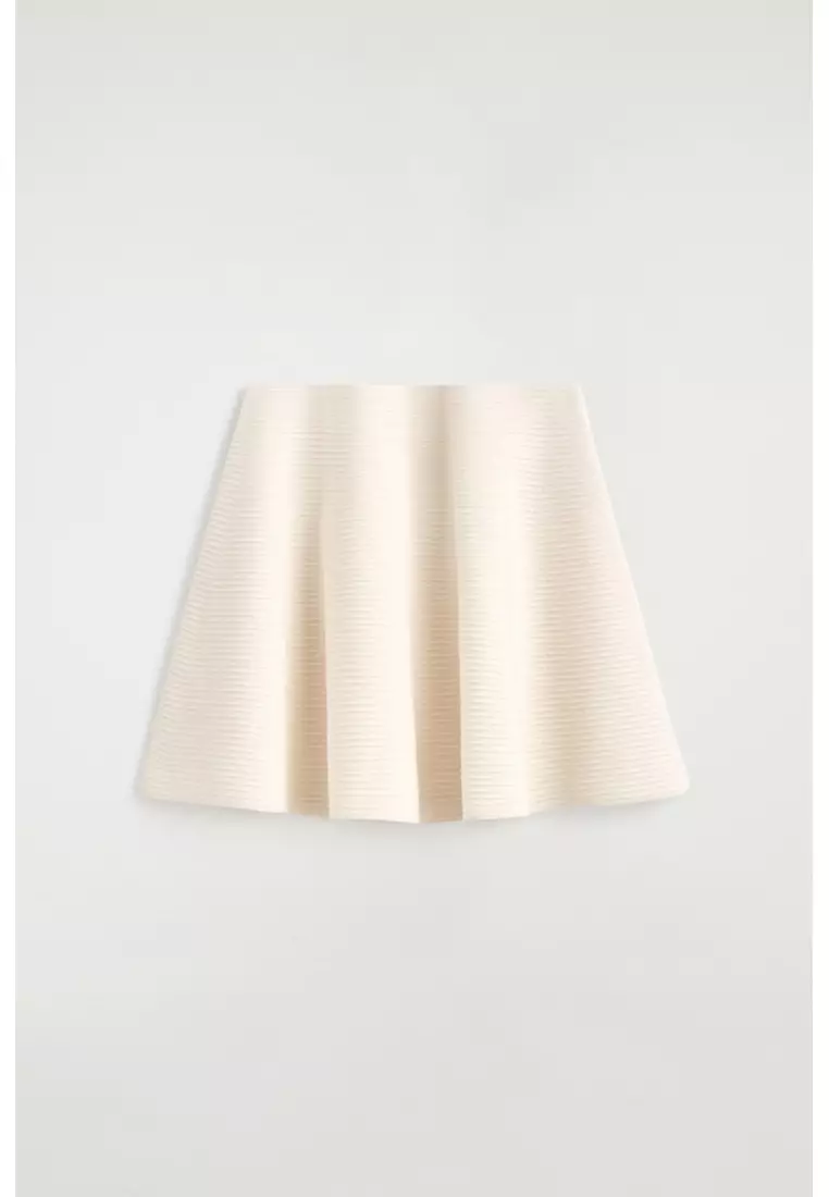 KNITTED FLARED MINI SKIRT