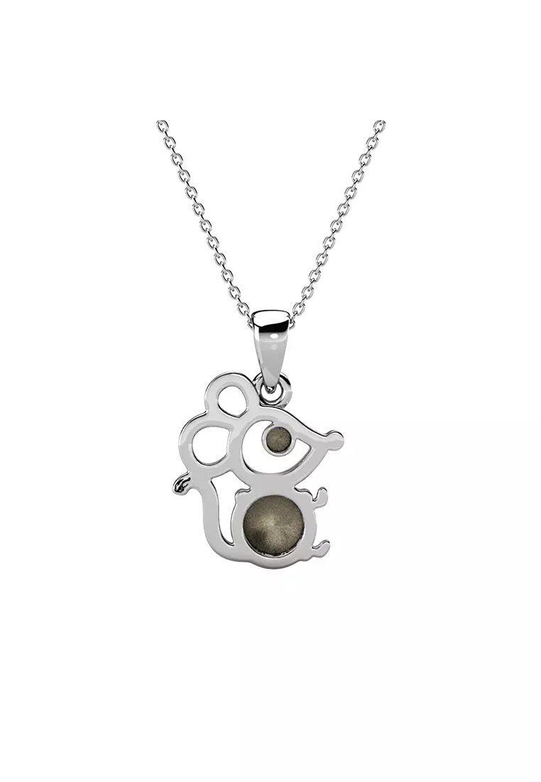 Mousy Pendant WG - Kalung Crystal by Her Jewellery