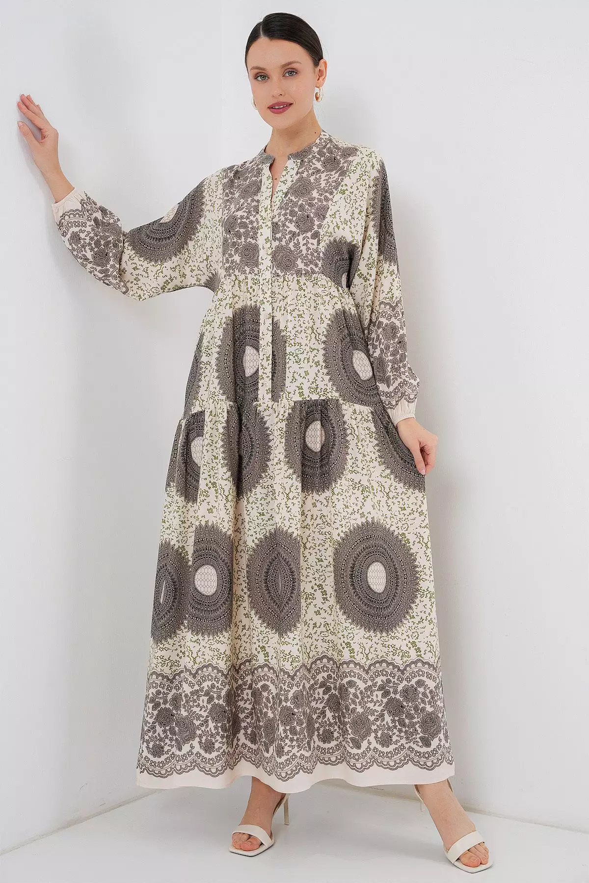 Patterned Modest Dress