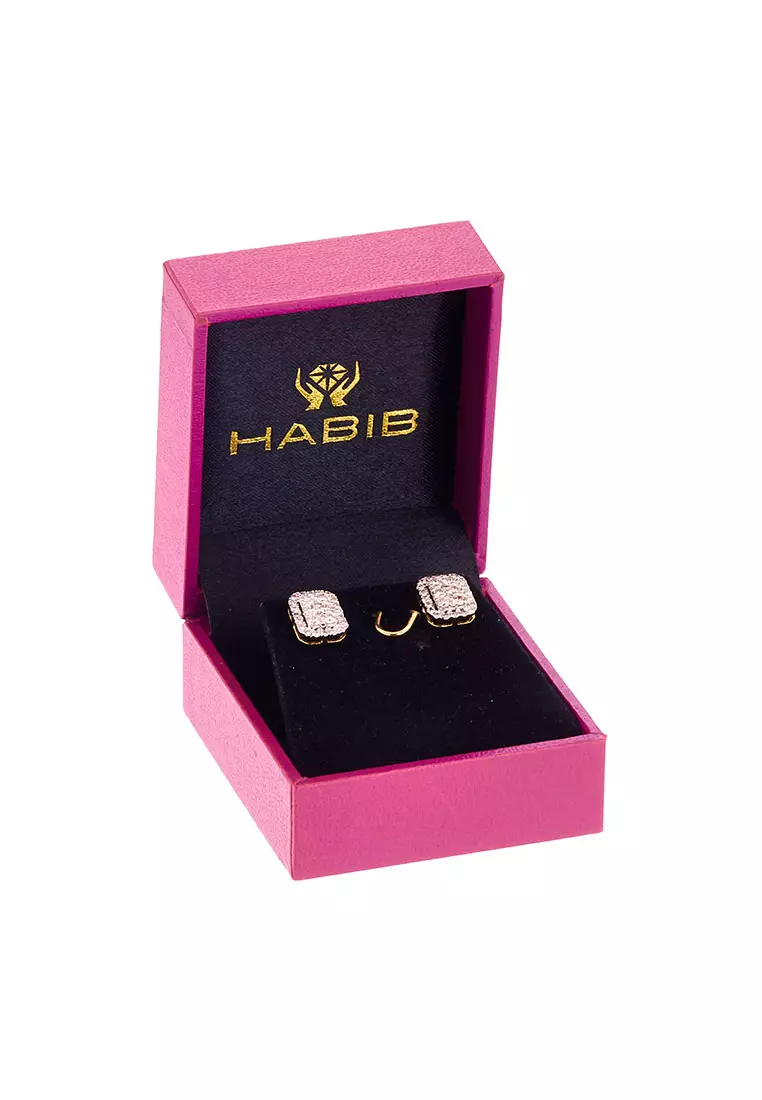 HABIB Round Diamond Earrings in 375/9K Yellow Gold 457570724(YG)