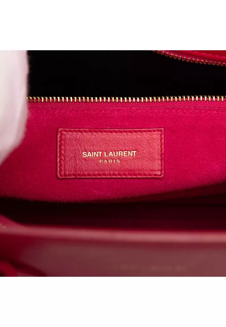 Pre-Loved Saint Laurent Small Leather Sac De Jour Satchel