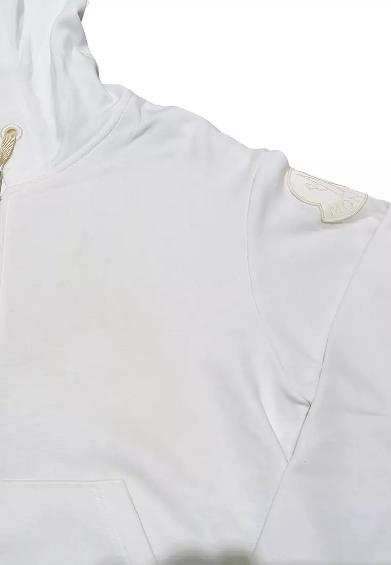 心愛的 Moncler 女式白色宏觀標誌外套 - O1-8G70300-V8101-032-S