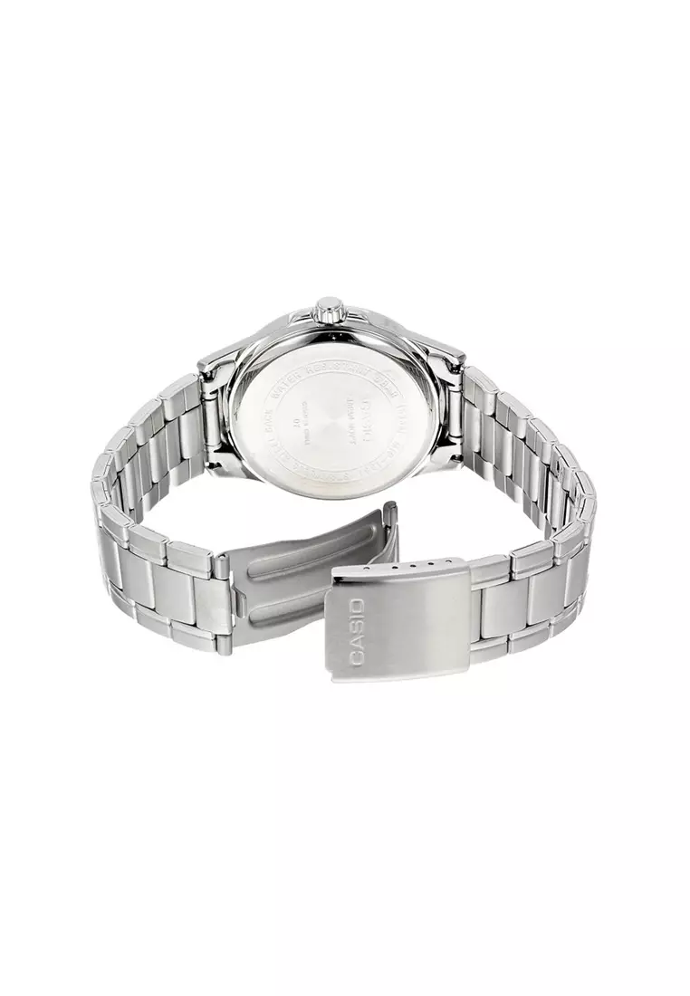 Men Analog Watch MTP-1381D-1AV Silver Stainless Steel Strap